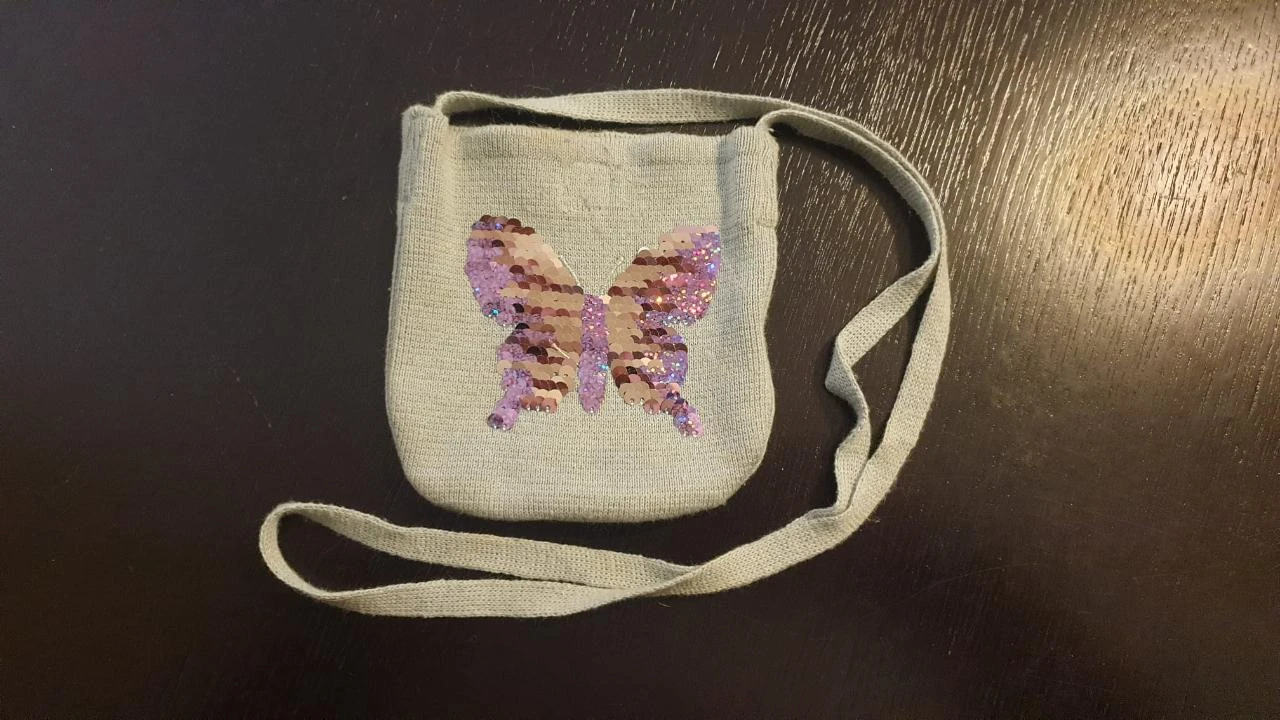 Cartera de punto con mariposa de lentejuelas – photo 2